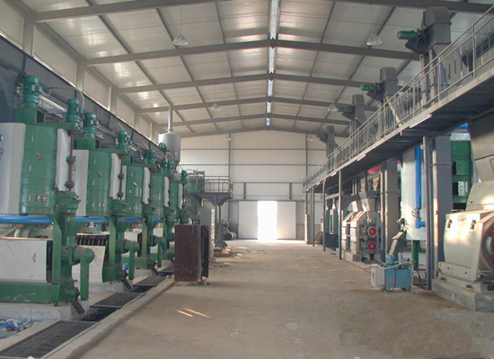 Process flowchart for sunflower oil production