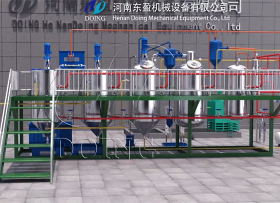 Edible oil refining machine for soybean penaut sunflower video