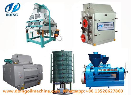 What machines were used in palm kernel oil extraction process?