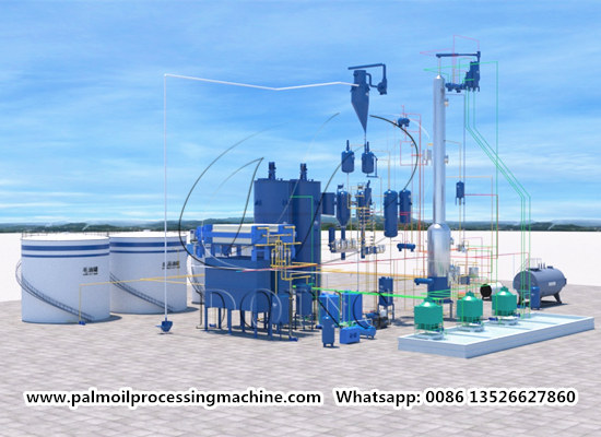100tpd palm oil refining and fractionation machine running video (part 2)