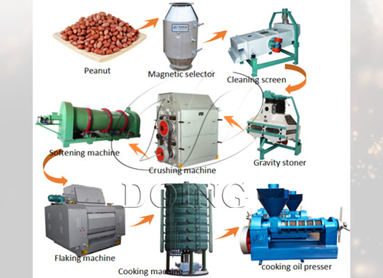 Peanut oil pretreatment & pre-pressing machine