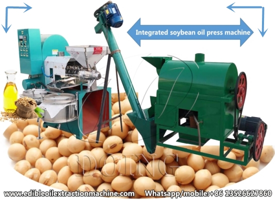 Integrated soybean oil press machine with filter