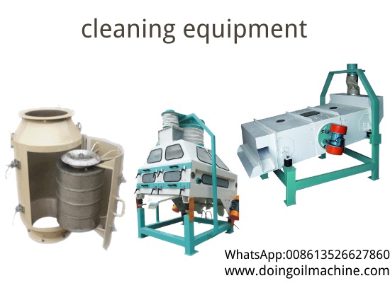 What is the function of soybean cleaning before pressing?