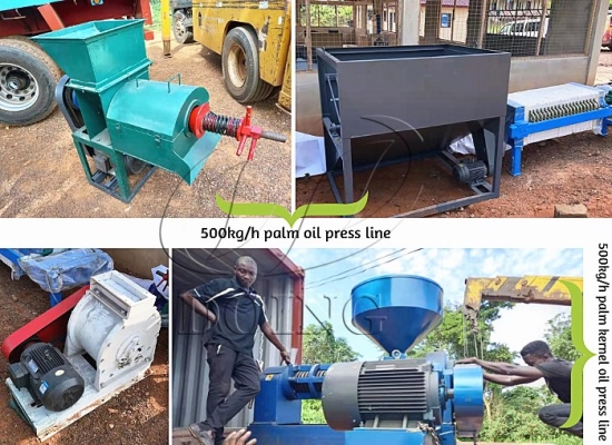 500kg/h palm oil and palm kernel oil making machine project in Ghana