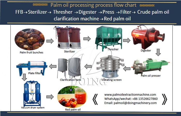 5 tons per hour palm oil extraction machine