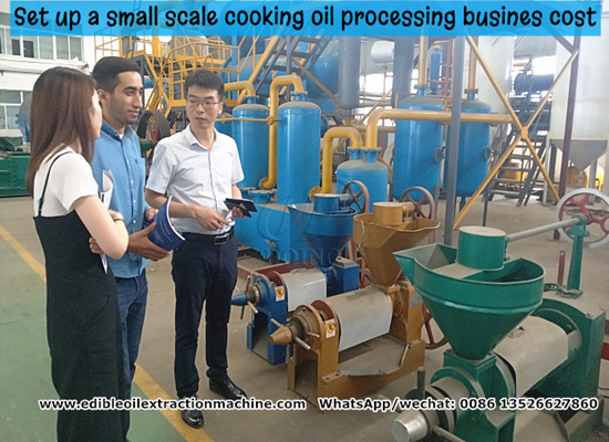 How much is the cost of cooking oil extraction machine to set up a small scale business?