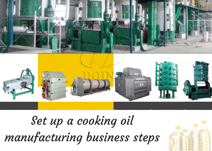 Cooking oil production plant