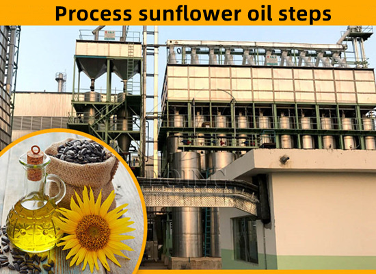 What steps are required to process sunflower oil?