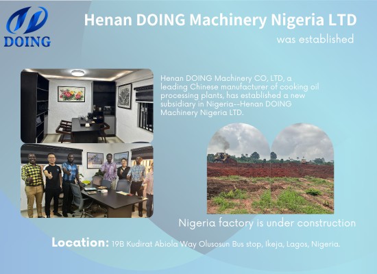 Henan DOING Machinery Nigeria LTD was established and our Nigeria factory is under construction
