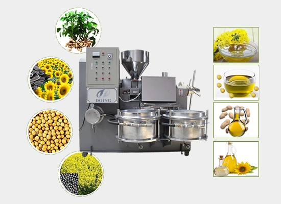 Integrated rapeseed oil press machine with filter