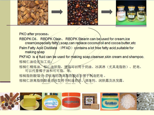 application of palm kernel oil
