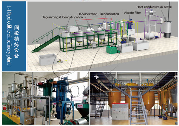 batch type peanut oil refinery plant 