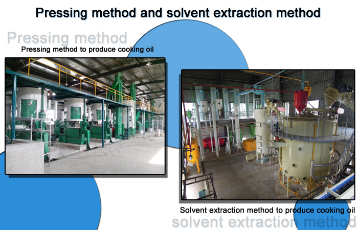 direct pressing and solvent extraction way 