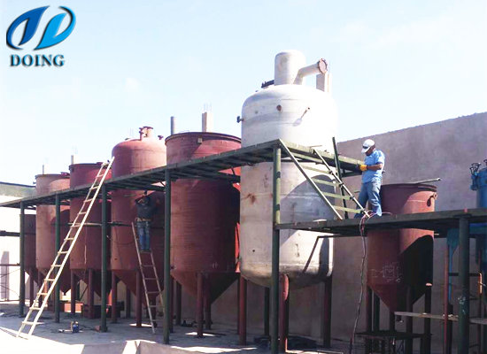 Peru 20tpd olive oil refining machine is installing