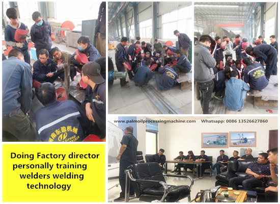 DOING Company aims to improve welding skills to produce more perfect edible oil extraction machine