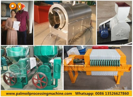 Nigerian client bought one set palm kernel oil extraction machine from Doing Company