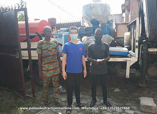 Nigerian client bought small palm kernel oil making machine from overseas office of DOING Holding Company
