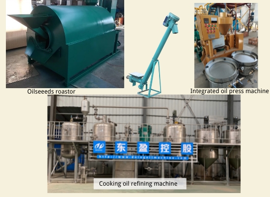 Ghananian customer purchased one 4.5T per day peanut oil processing machine from Henan Glory Company