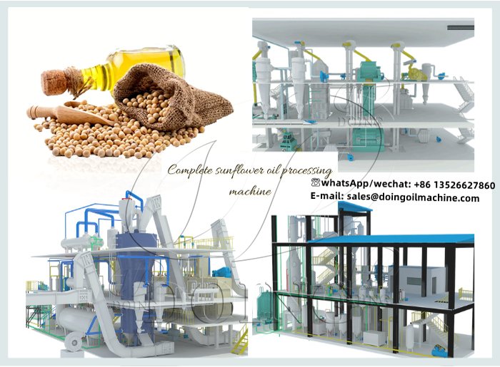 Soybean oil processing plant photo