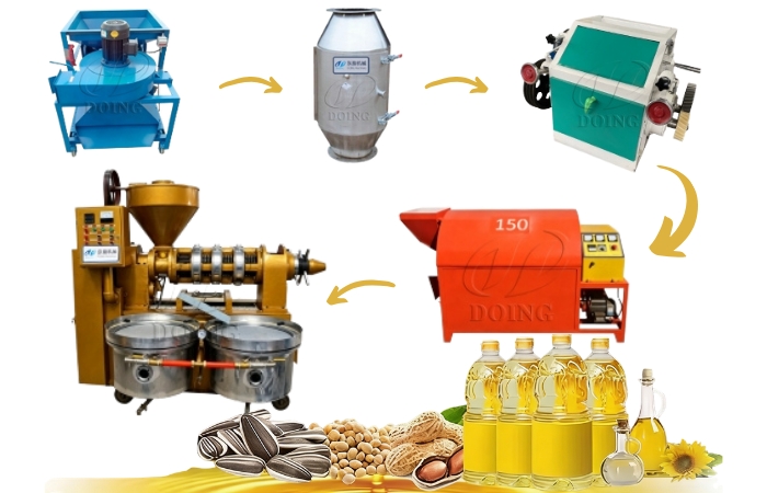 500 kg/h peanut and sesame oil extraction equipment